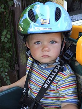 孩子,头盔,自行车,儿童座椅