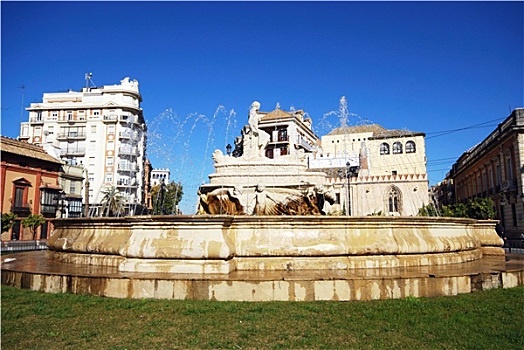 喷泉,结束,塞维利亚