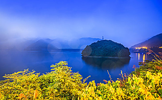 水库,湖面,水,生态