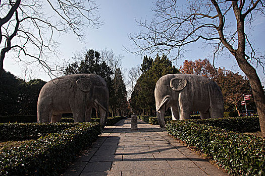 南京明孝陵石雕像