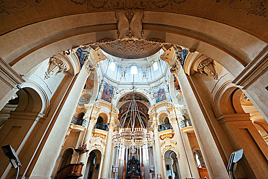教堂,内景,布拉格,捷克共和国