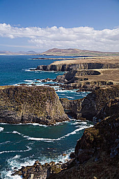 海崖,海岸线,靠近,头部,梅奥县,爱尔兰