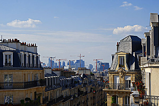 风景,建筑,屋顶,巴黎