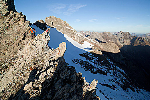 攀登者,顶峰,阿尔卑斯山,奥地利