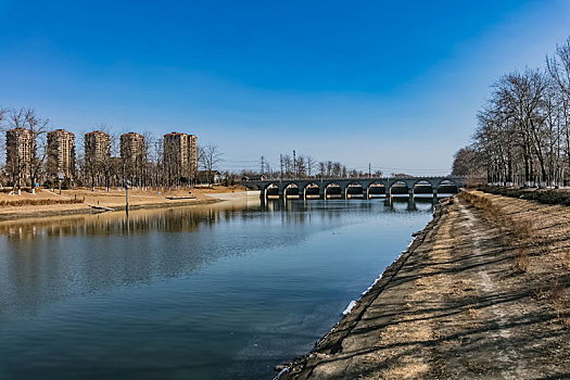 北京市通州区大运河外滩闸桥梁建筑
