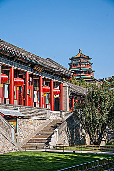 北京颐和园寄澜堂建筑群