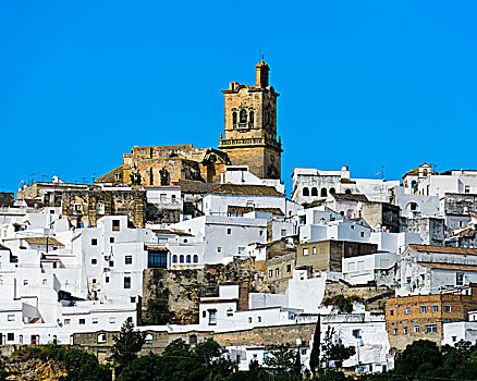 教堂,佩特罗,白色,城镇,普韦布洛,安达卢西亚,西班牙,欧洲
