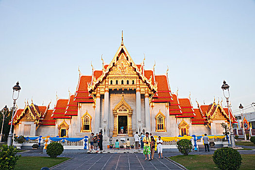泰国,曼谷,云石寺,大理石庙宇