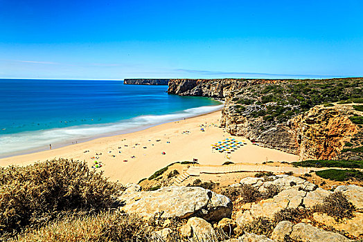 海滩,靠近,圣徒,岬角,阿尔加维,葡萄牙,欧洲