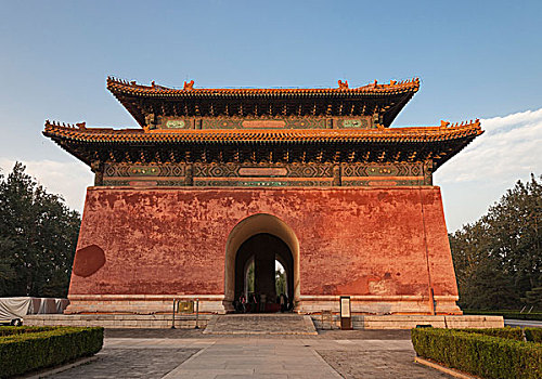 大门,十三陵,北京,中国,亚洲