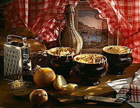 传统,法国,洋葱汤