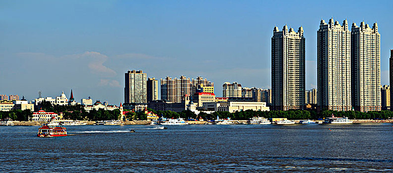 黑龙江省哈尔滨市外滩风光