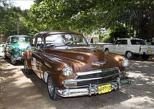 老爷车,哈瓦那,古巴,加勒比海