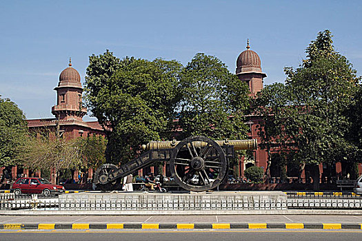 炮,正面,拉合尔博物馆,一个,印度次大陆,大炮,拉合尔,时期