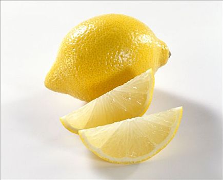 柠檬,两个,楔形