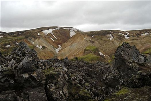 彩色,山峦,区域,兰德玛纳,冰岛