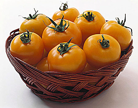 黄色西红柿,篮子