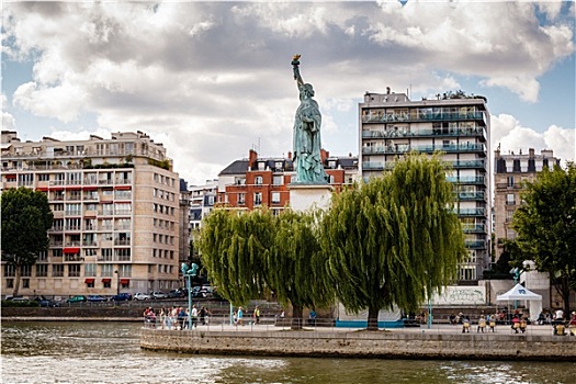 自由女神像,岛屿,巴黎,法国
