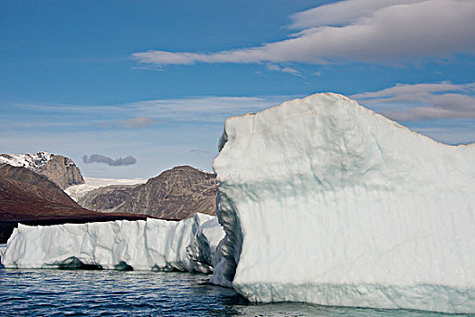 格陵兰,半岛,迪斯科湾,港口,冰山,冰河,远景,大幅,尺寸