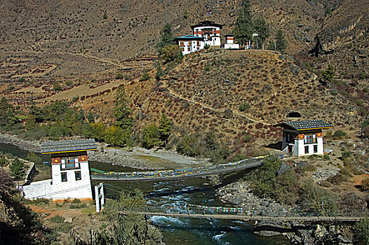 上方,山川,途中,不丹,十一月,2007年