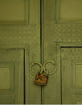 挂锁,门,靠近,马拉喀什,摩洛哥
