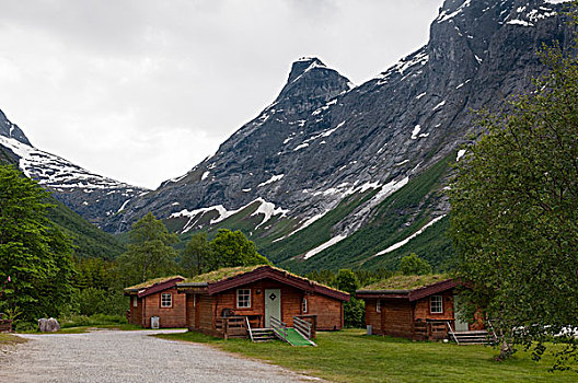 小屋,道路,挪威