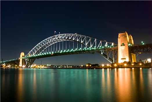 悉尼海港大桥,夜晚