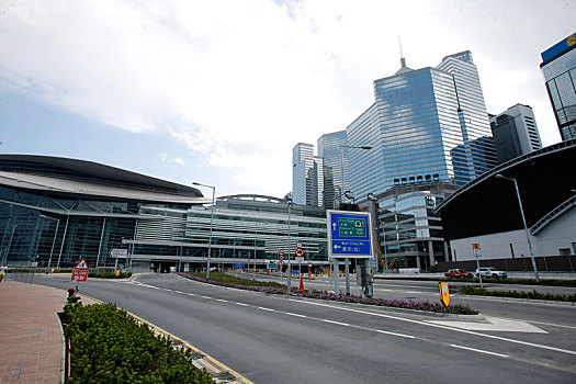 香港,海滨长廊,中环,会展中心