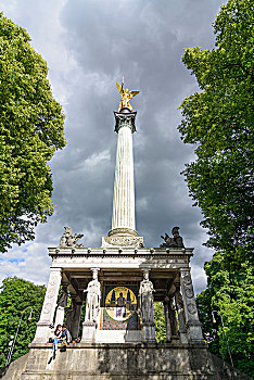 慕尼黑,纪念建筑,和平天使,天使,平和,上巴伐利亚,巴伐利亚,德国