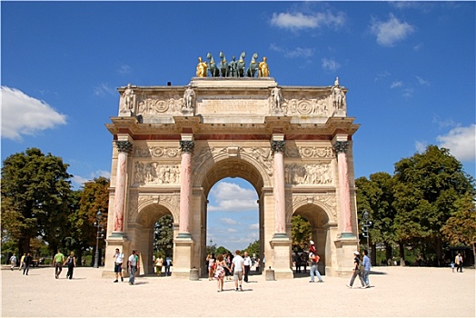 拱形,旋转木马,卢浮宫