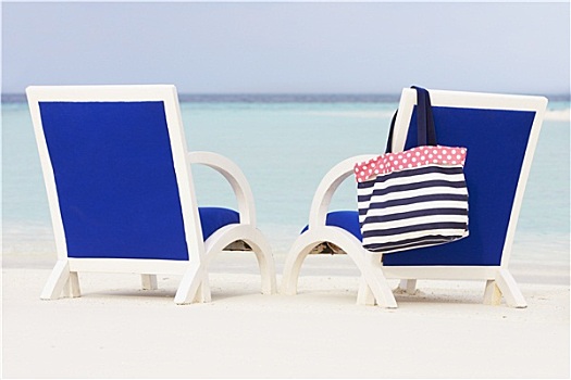 空椅子,漂亮,热带沙滩