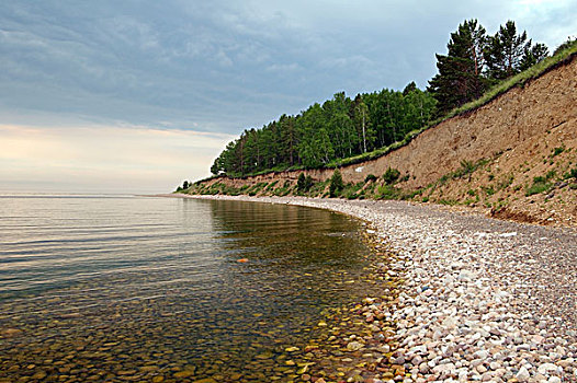 岸边,湖,贝加尔湖,伊尔库茨克,区域,西伯利亚,俄罗斯联邦,欧亚大陆
