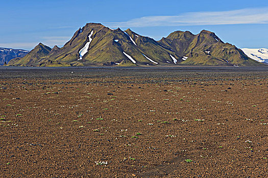 山峦,干燥,火山地貌,冰岛,欧洲