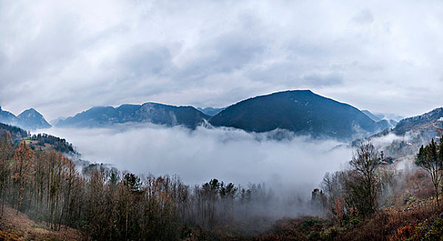 湖北巴东大支坪河谷云海