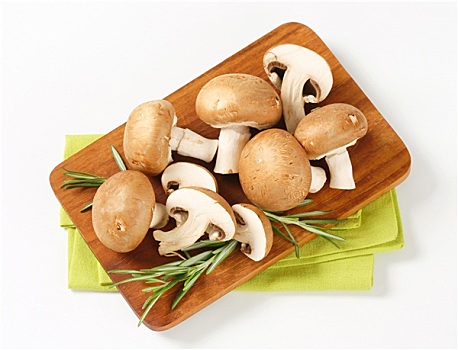 新鲜,褐蘑菇