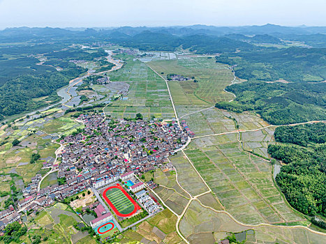 江西金溪,山村田园美