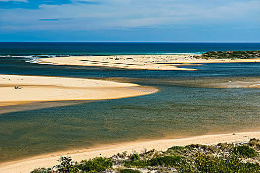 青绿色,水,沙子,堤岸,岬角,维多利亚,澳大利亚,大洋洲