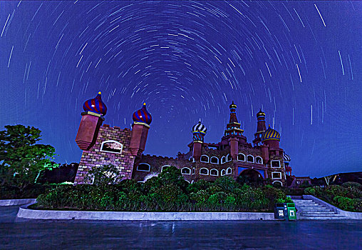 江苏省南京市银杏湖公园城堡建筑景观