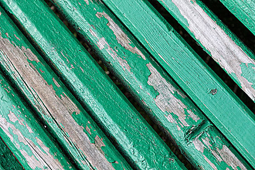 涂绘,绿色,去皮,长椅,木板,特写