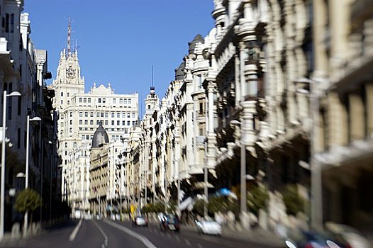 建筑,格兰大道,马德里,西班牙