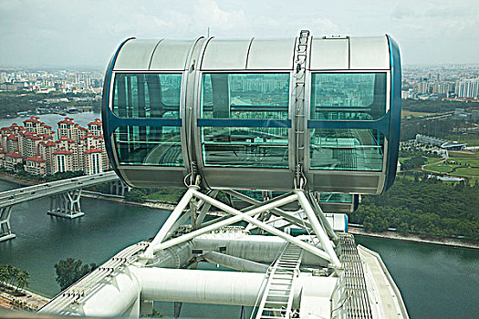 城市,新加坡,巨大,摩天轮