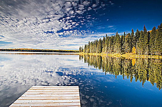 悬挂,心形,湖,国家公园,萨斯喀彻温,加拿大