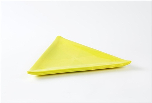 黄色,三角形,盘子