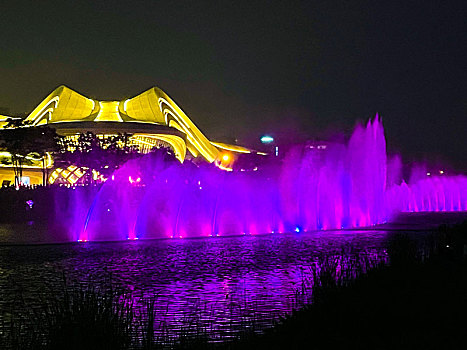 长沙梅溪湖音乐喷泉