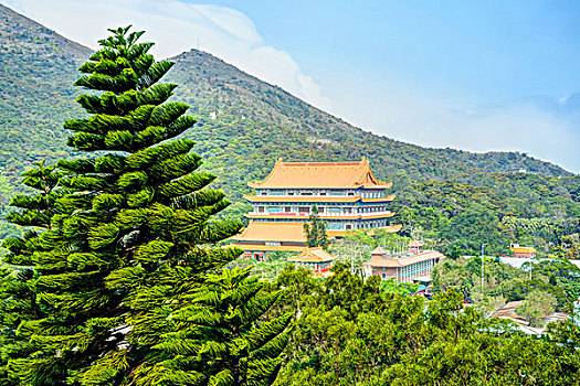 寺院,昂坪,大屿山,香港,中国