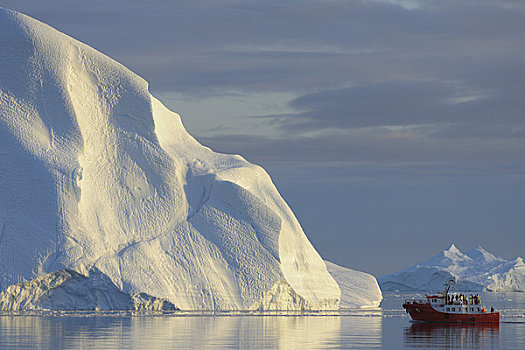 游船,迪斯科湾,伊路利萨特冰湾,伊路利萨特,格陵兰