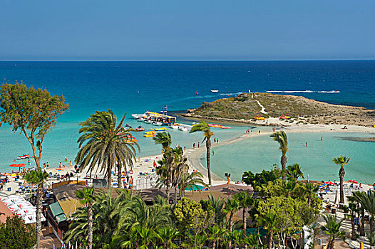 海滩,南方,塞浦路斯