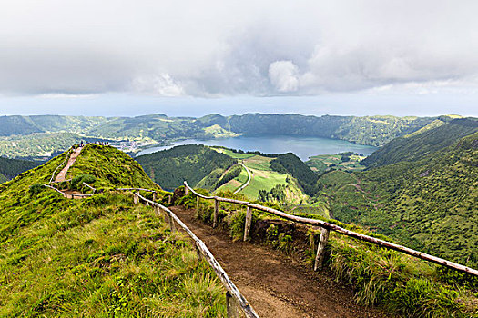 全景,火山口,湖,赛特港