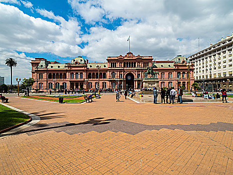 玫瑰宫,粉色,房子,总统府,五月广场,五月,布宜诺斯艾利斯,阿根廷,南美