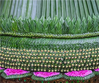 泰国,工艺,香蕉叶,装饰